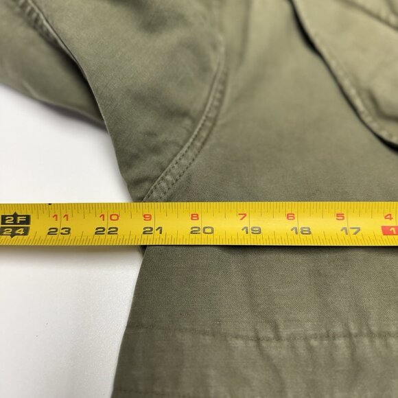 Vintage Military Slant Pocket Jacket Mens Large Green Seyntex 1975 - Picture 11 of 14